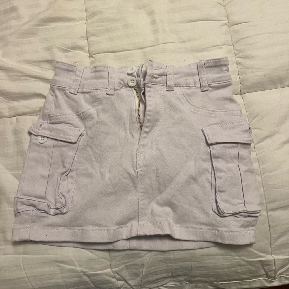 White Crago Mini Skirt